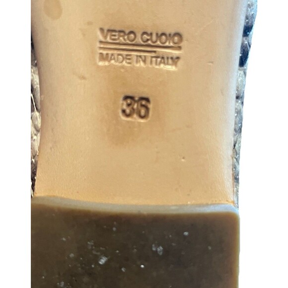 AGL Attilio Giustille Leombruni Snakeskin Print Leather Ballet Flat Size 5.5 - Picture 7 of 9